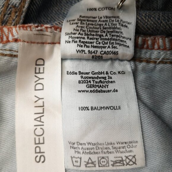 Eddie Bauer Men's Medium Wash Size 36/34 Straight Fit Blue Jeans - Picture 7 of 16